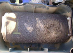Dirty air filter can result in engine damage