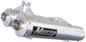 Muzzys Kawasaki Terxy Brushed Mufflers Muzzys Kawasaki Terxy Dual Exhaust