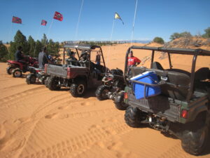 The Rhinos supporting the quads with fuel, food, & film !