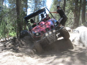 A little counter balance is a common occurence and necessity on this trail