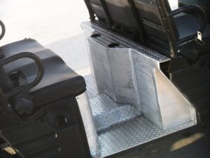 Polaris RANGER 6x6 Crew The stretched part is finished nicely with aluminum diamond plate
