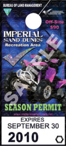 2009 - 2010 Imperial Sand Dunes Recreation Area Permit 2009 - 2010 Imperial Sand Dunes Recreation Area Permit