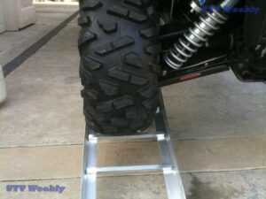 Long ATV Ramps The ramps are 15 in. wide with 3" angle side walls keeps tires inside.