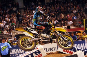 Yoshimura Ryan Dungey Ryan Dungey collected his first win in the Supercross class in Phoenix. The rookie had a six-second lead by the end of the race, and he got the holeshot off the start. Dungey is currently first in points in the series.