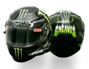 Simpson Devil Ray carbon fiber helmet