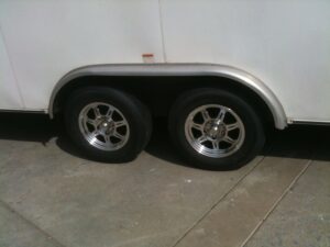 Enclosed trailer with new tires and wheels