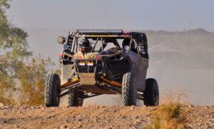 The Murray Motorsports / Del Amo / Can-Am Maverick 1000R X rs team, with brothers Derek and Jason behind the wheel, had built more than a 30-minute lead in the UTV class at one point during the race.