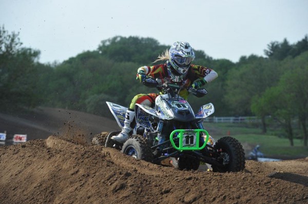 The No. 11 Honda (RRR : Motowoz : ITP) ridden by Megan Manshack took the overall Women's class win at round four with another 1-1 moto score.